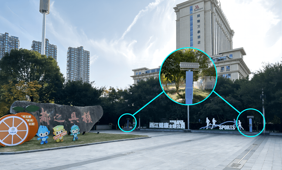 臺州黃巖西江公園的智慧廣場舞系統(tǒng)