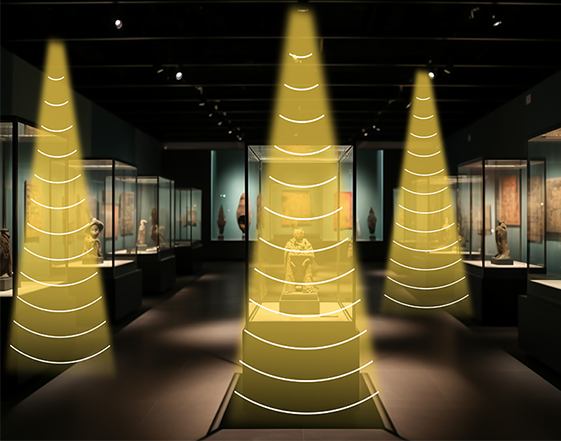 展覽館定向音響為展區(qū)參觀者提供定向語音講解信息。